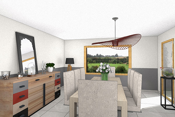 Home staging salon et cuisine